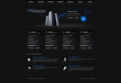Black Spitzenhosting Design ohne Kundenlogin